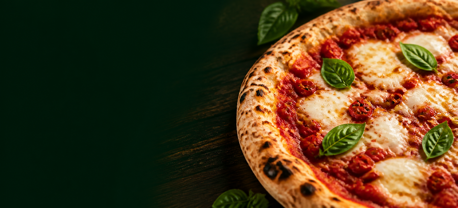 Freshly baked Martino'z pizza
